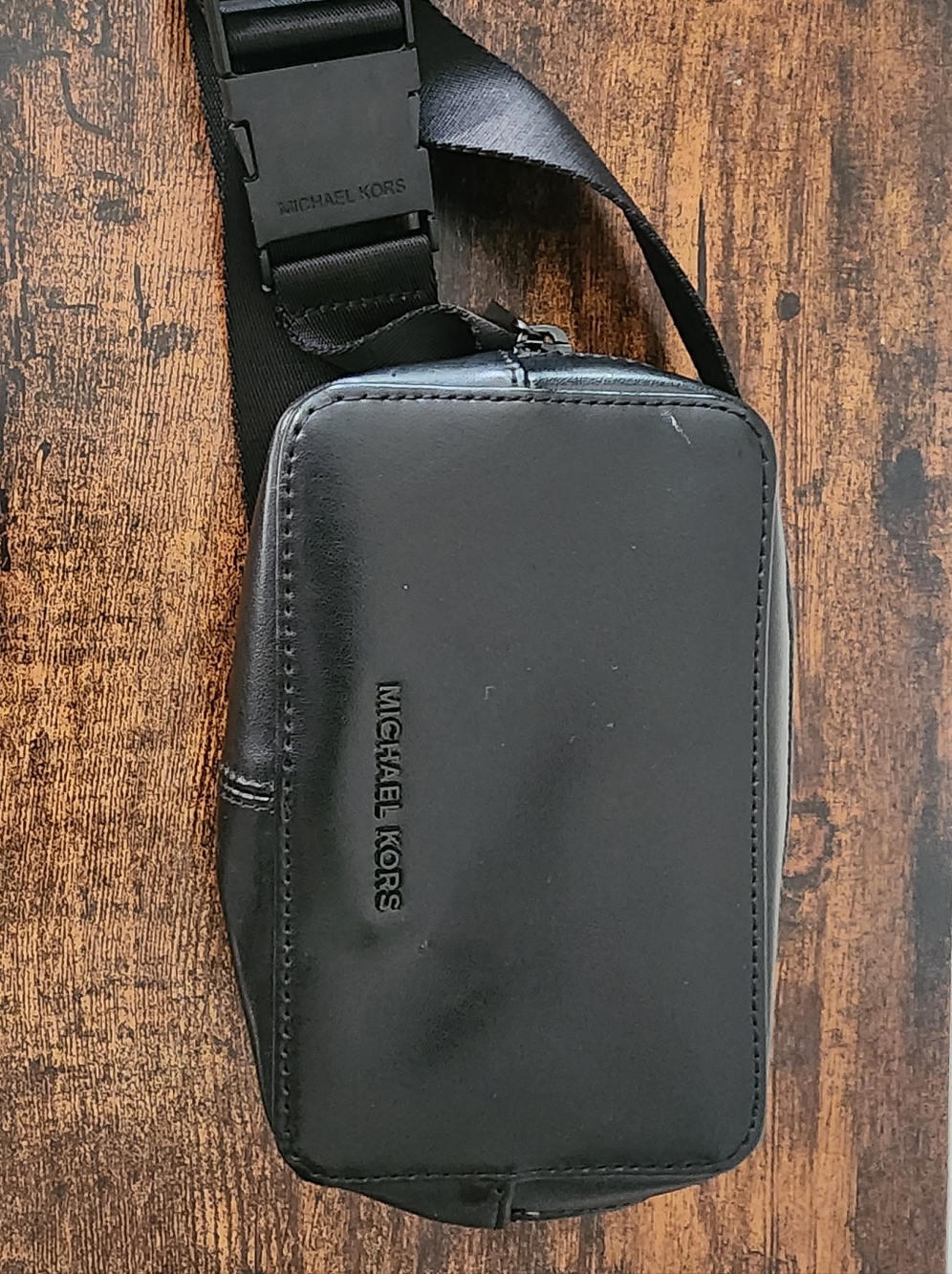 Michael Kors Black Leather Belt Bag